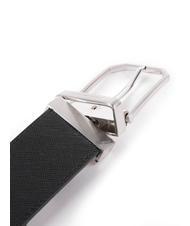 PIQUADRO C74 Cintur&oacute;n de piel reversible negro azul - Cinturones - 3