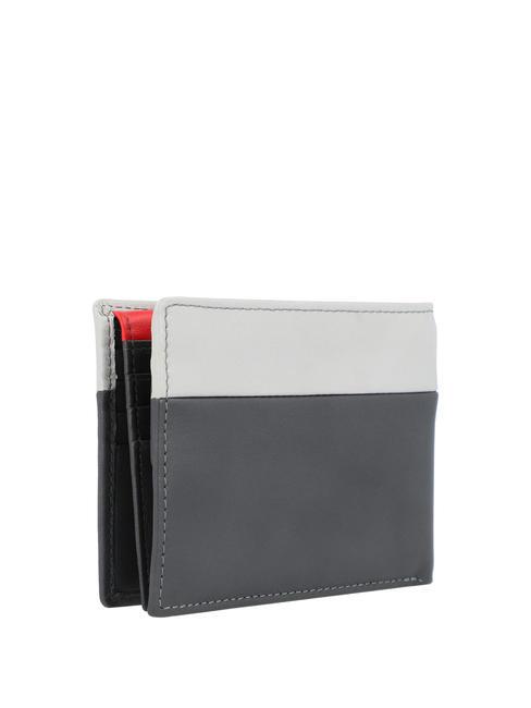 URBAN Cartera con solapa, en piel gris negro - Carteras Hombre