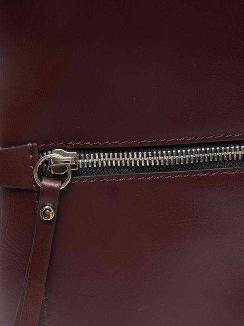 SMOOTH  Mochila de cuero de color rojo oscuro - Bolsos Mujer