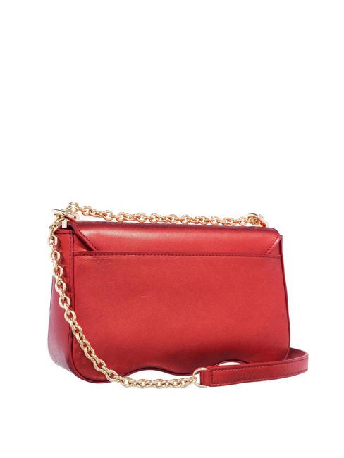 1927 Mini bolso en piel metalizada rojo veneciano - Bolsos Mujer