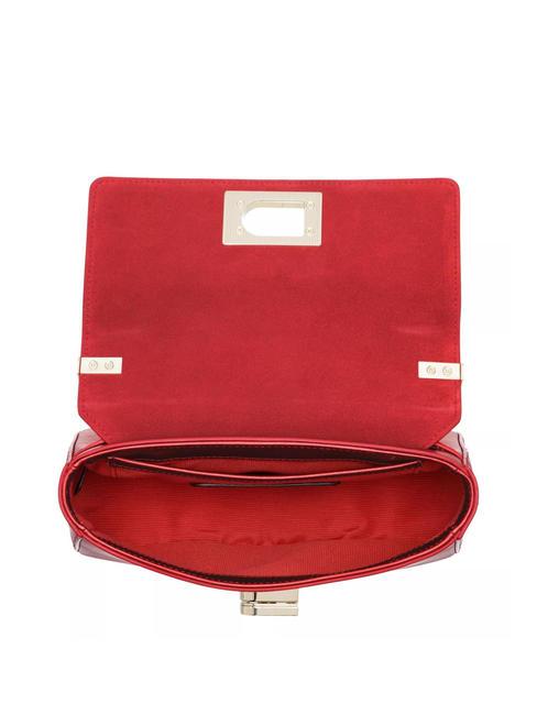 1927 Mini bolso en piel metalizada rojo veneciano - Bolsos Mujer