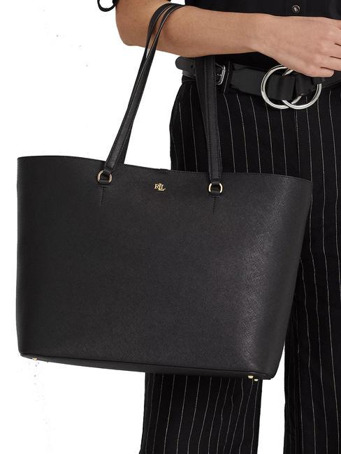 KARLY  Bolso tote grande de piel NEGRO - Bolsos Mujer