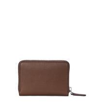 RALPH LAUREN RL LOGO Cartera pequeña de piel con cremallera caoba oscura - Carteras Mujer - 3