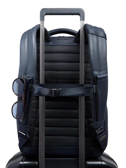 HEDLEY Mochila de cuero para port&aacute;til de 14" azul - Mochilas para port&aacute;til
