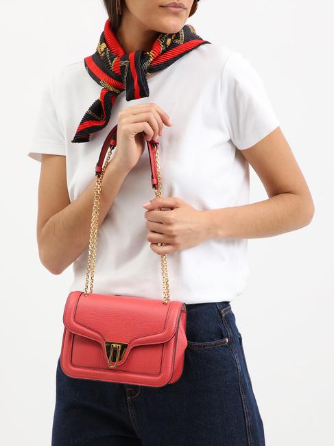 NEW MARVIN TWIST Bolso micro bandolera, en piel. arándanos - Bolsos Mujer