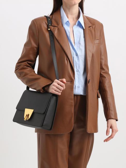 NICO Bolso bandolera pequeño de piel leche de coco - Bolsos Mujer