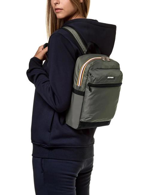 LAON Mochila pequeña de nailon verde negruzco - Mochilas Escuela & Tiempo Libre