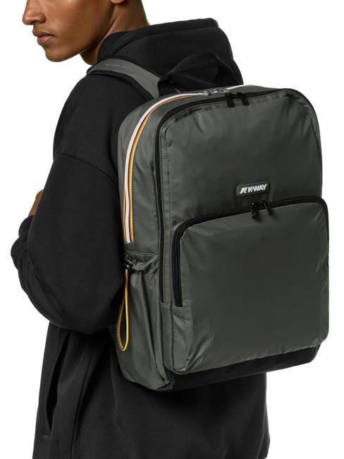 GIZY Mochila de nailon para portátil de 15" verde negruzco - Mochilas para portátil