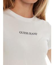 GUESS JEANS SLIM LOGO Camiseta el&aacute;stica slim fit purwhite - camiseta - 3