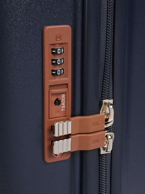 BELLAGIO Carro para equipaje de mano Azul / Cuero - Equipaje de mano