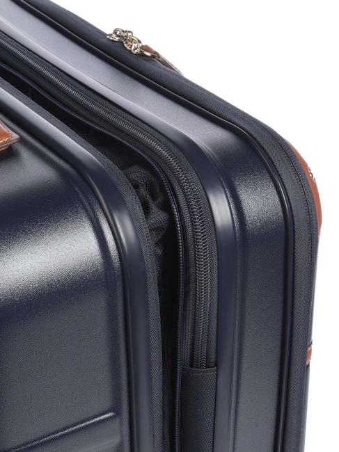 BELLAGIO Carro de cabina ampliable con PC y puerto USB Azul / Cuero - Equipaje de mano