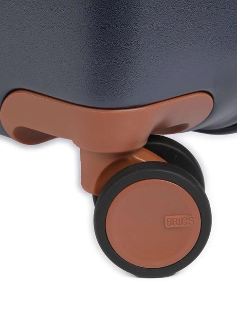 BELLAGIO Carro de cabina ampliable con PC y puerto USB Azul / Cuero - Equipaje de mano