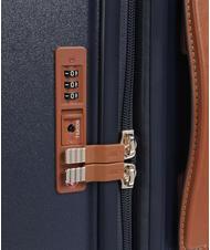 BRIC’S BELLAGIO Carro extensible mediano-grande Azul / Cuero - Trolley Rígidos - 5