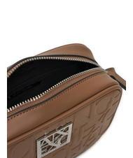 ARMANI EXCHANGE LOGO EMBOSSED Mini bolso de hombro pisco oscuro - Bolsos Mujer - 4