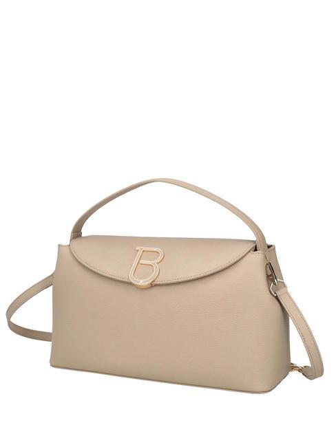 MEGEVE Bolso grande de piel con bandolera BEIGE - Bolsos Mujer
