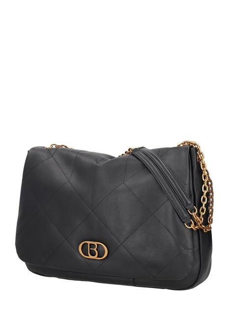 CHAMONIX Bolso bandolera grande de piel negro - Bolsos Mujer