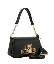 LOVE MOSCHINO METALLIC LOGO Bolso bandolera con bandolera negro - Bolsos Mujer - 2
