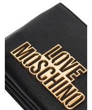 LOVE MOSCHINO METALLIC LOGO Bolso de hombro negro - Bolsos Mujer - 3
