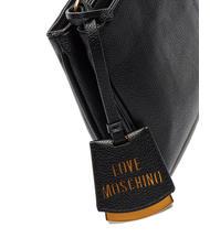 LOVE MOSCHINO METALLIC LOGO Bolso de hombro negro - Bolsos Mujer - 4