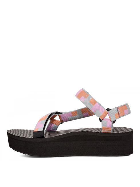 FLATFORM UNIVERSAL Sandalia formas retro azul perla - Zapatos Mujer