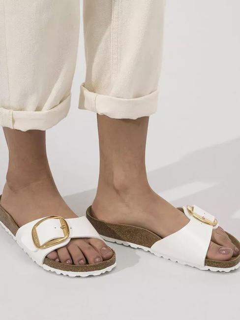 MADRID  Zapatillas blanco patente - Zapatos Mujer