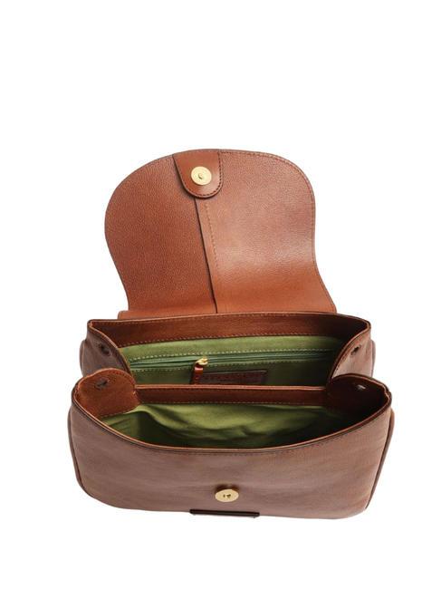 ELISABETTA  Bolso bandolera, en piel. BROWN - Bolsos Mujer