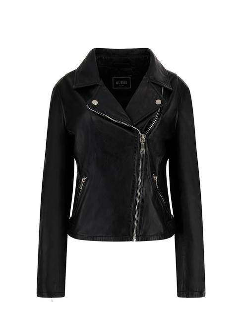 BIKER chaqueta de cuero negro azabache multi - Chaquetas de mujer