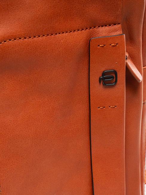 CAMPIONARIO - X18 bolso de cuero grande naranja2 - Bandoleras Hombre