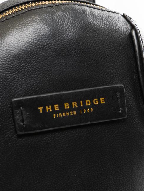 DOMITILLA Mochila de cuero Oro negro - Bolsos Mujer