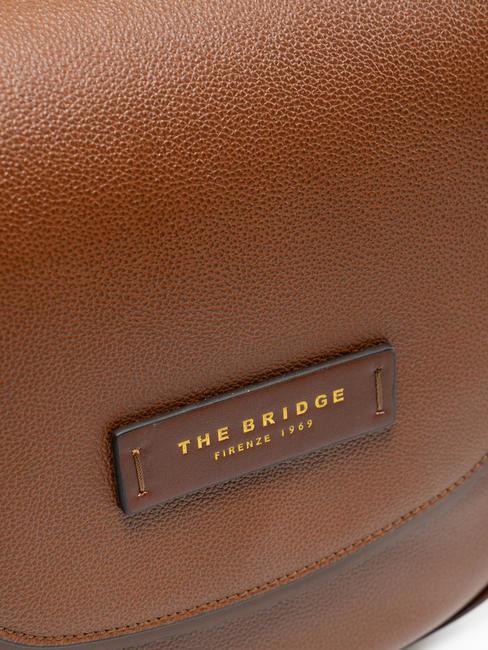 DOMITILLA Bolso bandolera, en piel. BROWN - Bolsos Mujer