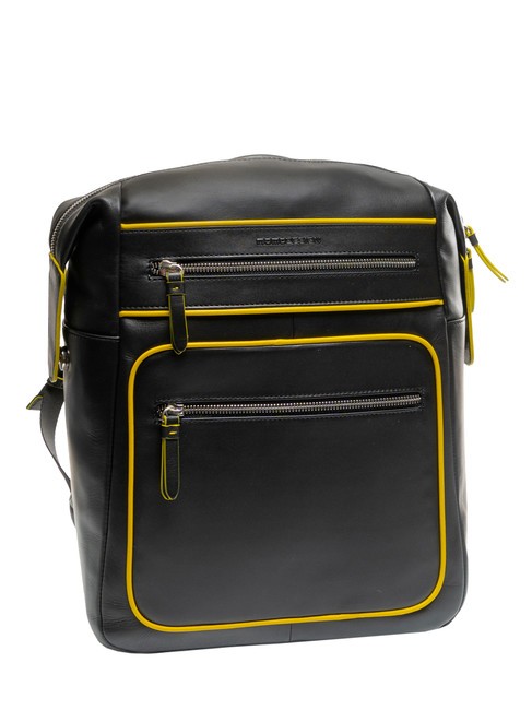 BICOLOR Mochila de piel para portátil de 15,6" amarillo negro - Mochilas para portátil