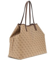 GUESS ECO VICTTORIA Bolso de hombro logotipo de café con leche / marrón - Bolsos Mujer - 2