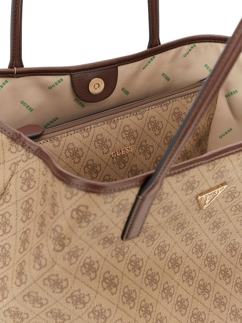 ECO VICTTORIA Bolso de hombro logotipo de café con leche / marrón - Bolsos Mujer