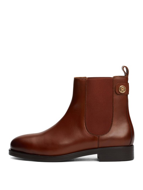 STUD LOW CHELSEA Bot&iacute;n de piel marr&oacute;n co&ntilde;ac - Zapatos Mujer