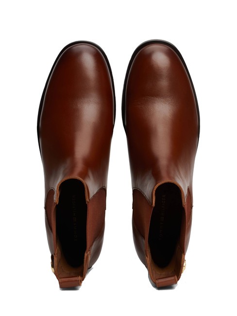 STUD LOW CHELSEA Bot&iacute;n de piel marr&oacute;n co&ntilde;ac - Zapatos Mujer