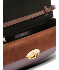 FURLA SFERA Bolso de piel con solapa chocolate - Bolsos Mujer - 5