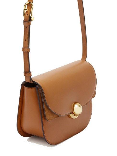 SFERA Bolso de piel con solapa brandy - Bolsos Mujer