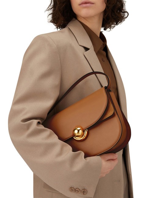 SFERA Bolso de piel con solapa brandy - Bolsos Mujer