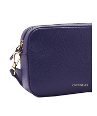 COCCINELLE TEBE Bolso bandolera en piel texturizada azul real - Bolsos Mujer - 3