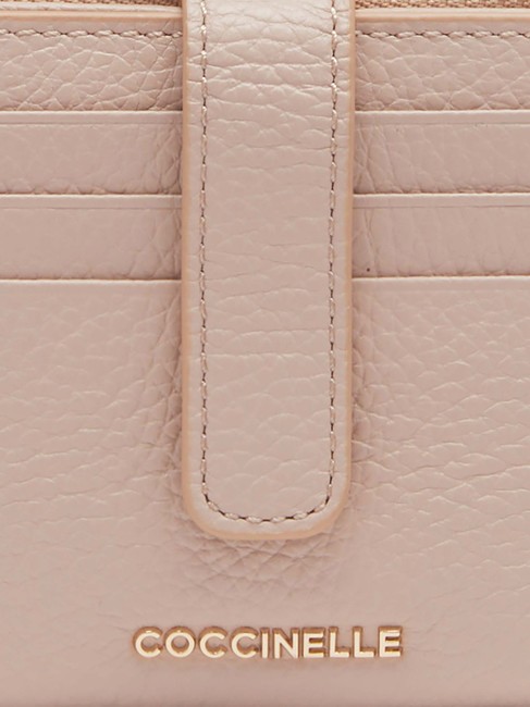 METALLIC SOFT Cartera mini de piel rosetas - Carteras Mujer
