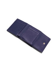 COCCINELLE METALLIC SOFT Cartera de piel granulada azul real - Carteras Mujer - 2