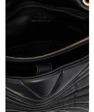 PINKO LOVE PUFF CLASSIC Bolso bandolera en piel de napa negro-oro antiguo - Bolsos Mujer - 5