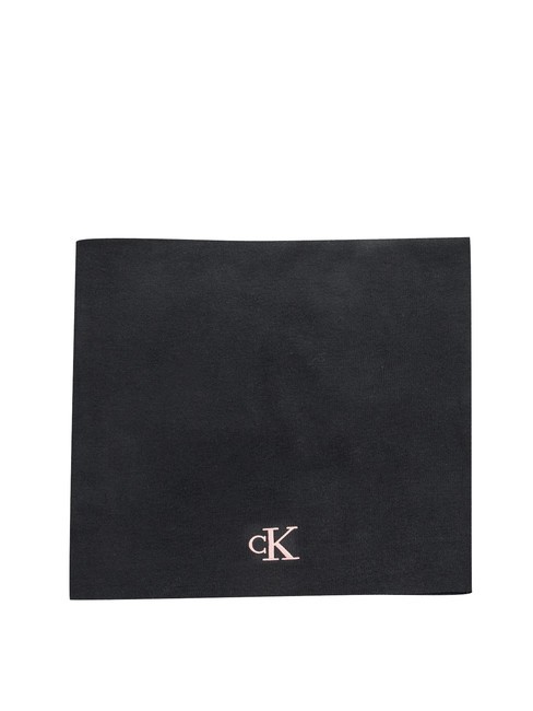 CK JEANS MONOGRAM EMBRO Bufanda de poliéster reciclado negro/rosa polvoriento - Bufandas