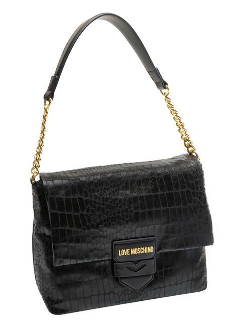 CROCO Bolso de hombro negro - Bolsos Mujer