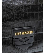LOVE MOSCHINO CROCO Bolso de hombro negro - Bolsos Mujer - 4