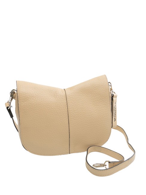 SIERRA Bolso de piel con bandolera BEIGE - Bolsos Mujer