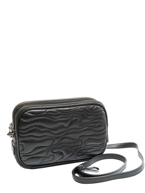 QUEBEC Mini bolso bandolera, en piel. negro - Bolsos Mujer