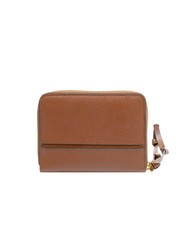 THE BRIDGE DOMITILLA Cartera mediana de piel con cremallera BROWN - Carteras Mujer - 3