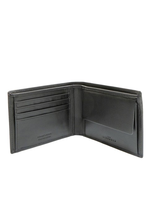 EMBOSSED LOGO Cartera de piel con monedero negro - Carteras Hombre