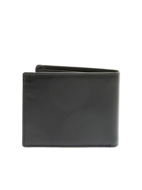 EMBOSSED LOGO Cartera de piel con monedero negro - Carteras Hombre